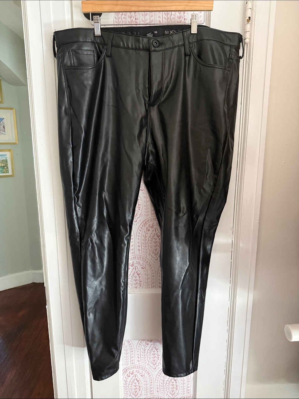 torrid Black Faux Leather Skinny Pants